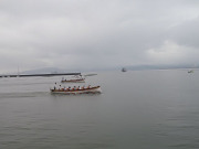 館山港でカッターレース