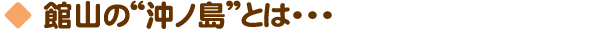 館山の沖ノ島とは…